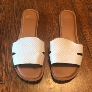 Franco Sarto Leather Slides